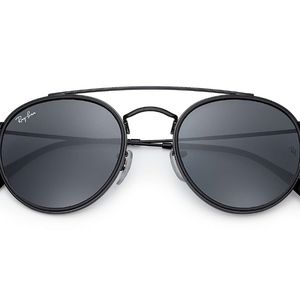 Rayban Black Round Bridge Sunglasses
